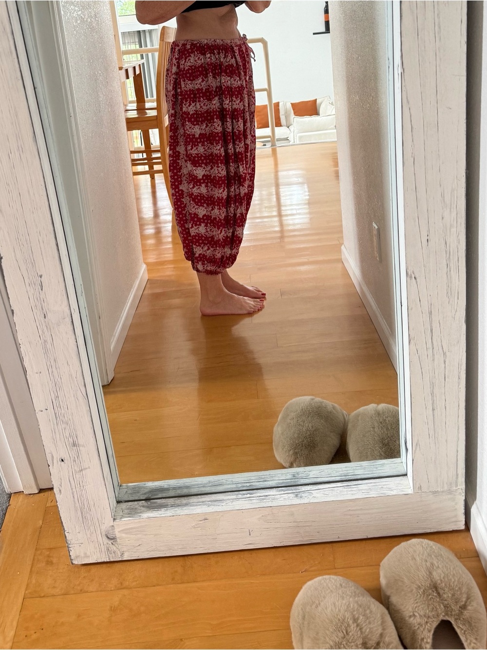 Free People Red Printed Harem Sleep Pants - Picture 3 of 10